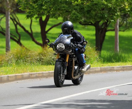 On Dave's TFC Thruxton.