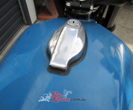 The RD250 drank a lot of super leaded fuel compared to a modern bike.