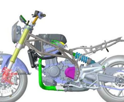 The frame is a steel tube trellis (ALS 420) with cast and forged details.