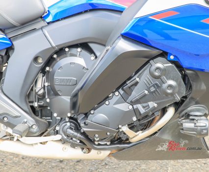 The humongous six-cylinder powerhouse is packed into the frame.