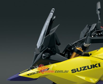 Adjustable windshield.