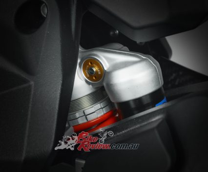 Adjustable rear shock.