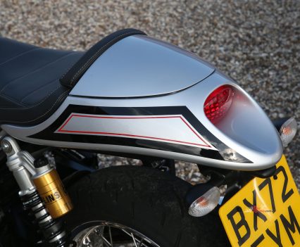 Hand pinstriped paint.