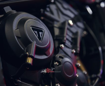 Significantly upgraded 765cc triple engine, with 120hp for the Street Triple R.