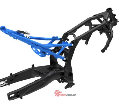 New frame made from rugged steel pipe.