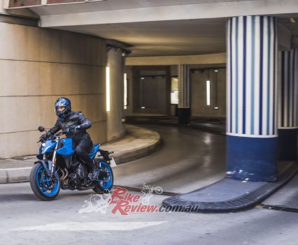 "Designed around the new engine platform and made from rugged steel pipe, the frame was engineered to provide excellent straight-line stability, to contribute to nimble handling, and to perform well in the city and at highway speed."