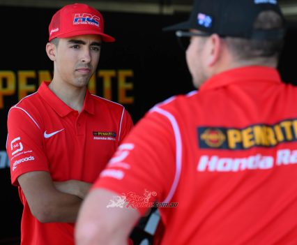 Grasping his opportunity with both hands once more, the man who bagged second in the European Moto2 Championship continues to demonstrate what a bright future he has ahead of him. Seen here returning home to race in the ASBK at the Season Finale!