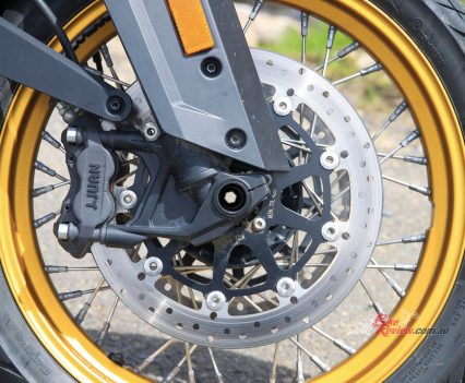 Decent brakes with cornering ABS.