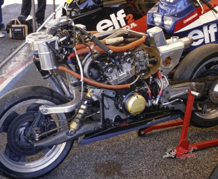 Two larger spherical rod-end bearings, aka rose-joints, acted as the pivots for the hub-carrier steering arm.