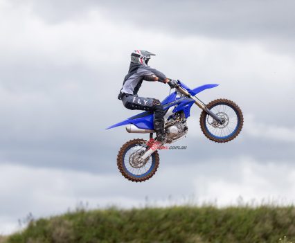 Luca got some big air but was a bit stiff and nervous at the start after such a long break from MX riding.