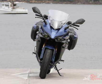 Tall screen, all-day touring fairing protection and fantastic lights for night riding.