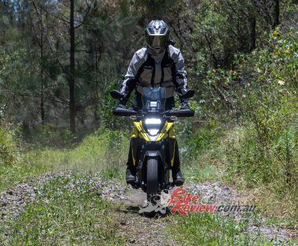 Nick found the muffler got in the way, particularly when trying to stand.