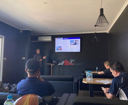 Suzuki also introduced the Avenis 125 scooter, which Jeff had a short spin on.