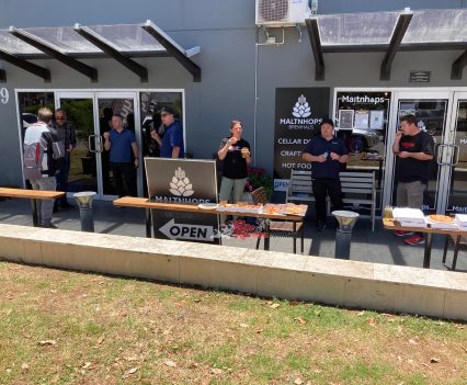 Pizza and Beer, the only time our Publisher Heather shows up for a launch!
