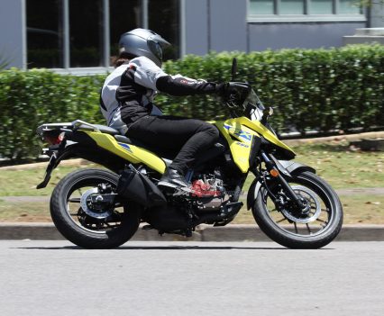 The V-STROM 250SX doesn't have spoked wheels but it does have a 19in front for better adventure performance, while maintaining good on road handling.