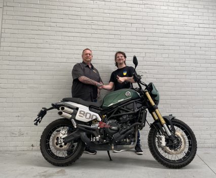 The ceremonial handing off of the long-termer with Tim from MCAS.