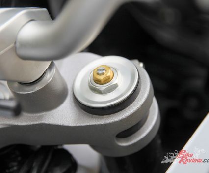 Top adjustment on the front.