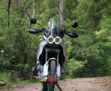 You don't really notice how tall the DesertX is until you look at it front on.