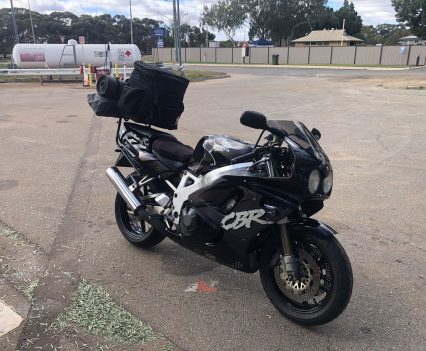 It doesn't look too bad with all the gear strapped to it! Could be a tourer.