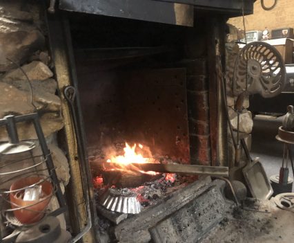 Warming up after that freezing ride!