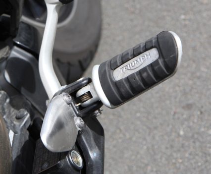 Forward footpegs on the GT.