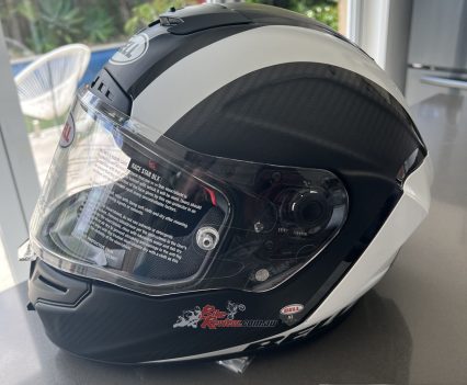 You can grab the Bell Race Star Flex in a number of different colours, but the "Tantrum 2" colour scheme seen here has an RRP of $1229.95.