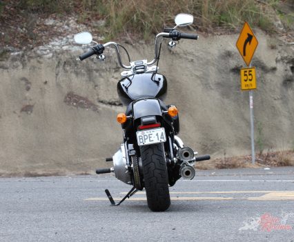 150/80 – 16 tyres on the rear.