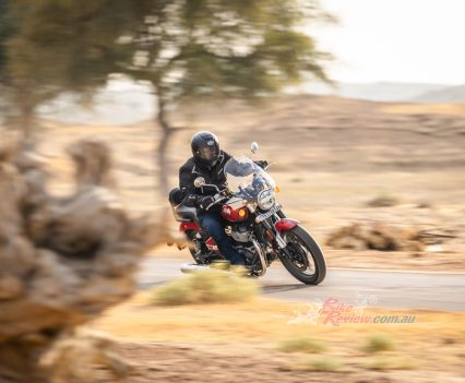 "There have been no real changes to the 648cc parallel twin air/oil cooled powerplant as its current specification ticks the boxes for a confluence of relaxedness, accessible torque, and a nice surge as the revs pickup."