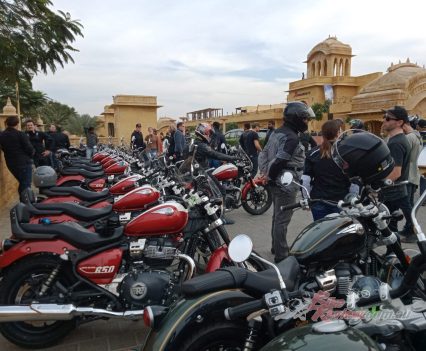 The first time journos from around the globe out a peak at the all-new Royal Enfield Super Meteor 650...