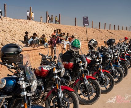 All the bikes lined up...