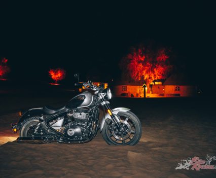 "There was one Meteor on offer, left out in the open with keys in ignition...we buried it a bit by spinning her up, but not in an attempt to climb the sand dune."