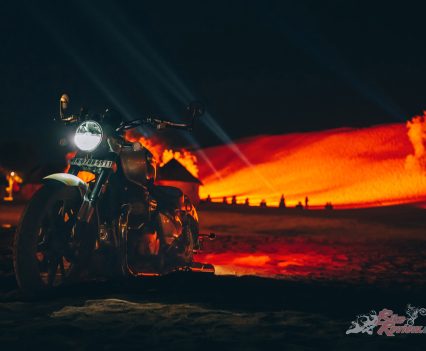 Super Meteor 650 in the Indian Desert.