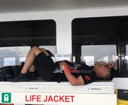 Nagata-San got sick on the ferry!