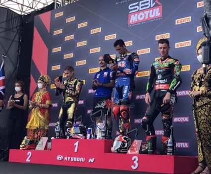 Podium of a very historic race weekend.