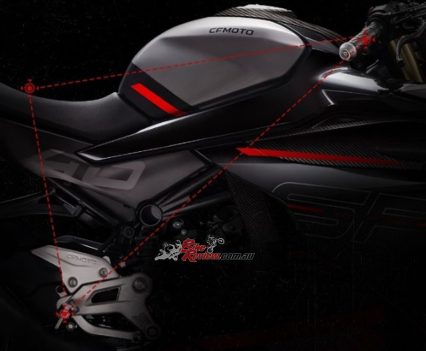 More sporty rider triangle over the 300sr.