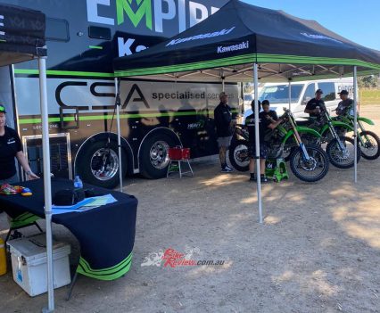 The Empire Kawasaki machines.