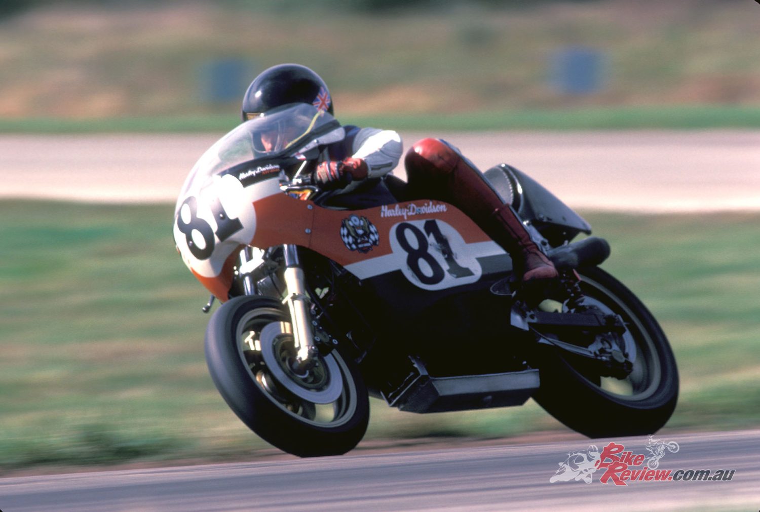 "The riding position was OK, albeit really meant for someone shorter-legged than me, but the oversize XR750 fuel tank (as used for 200-mile races a decade earlier) fitted snugly into my chest."