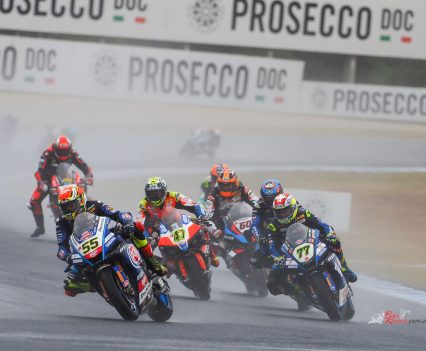 A delayed start to Race 1 in the MOTUL FIM Superbike World Championship provided plenty of drama as rain came down before the start of the race.