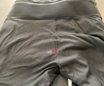 There is no padding or armour in the seat area.