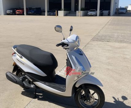 Yamaha thought it was a good concept, an experienced motorcycle rider and ex racer using a scooter to help stay sharp on the road and to rehabilitate.