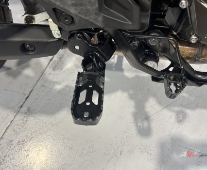 Rubber inserts removed from the footpegs.