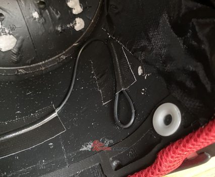 Small modifications were made with tape to shorten the wire.