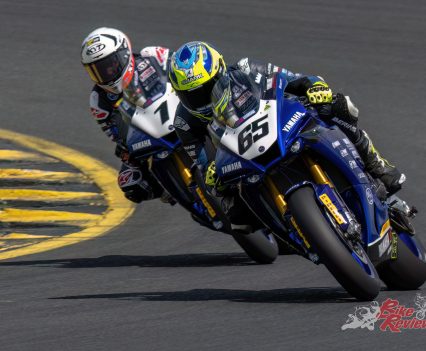 The early running was all blue bikes with Halliday and Jones at the top- in that order.