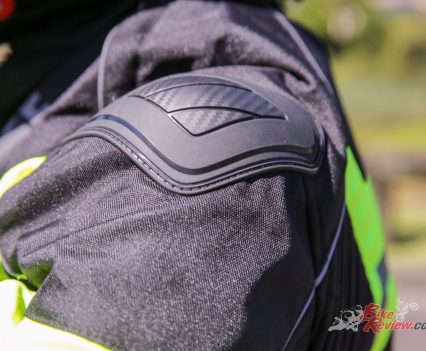 Tough shoulder protection.