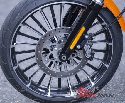 New 26-spoke wheels, the front is a whopping 21in.