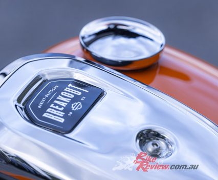 A new, larger 18.9L fuel tank finally addresses the range issue of past Breakout models.