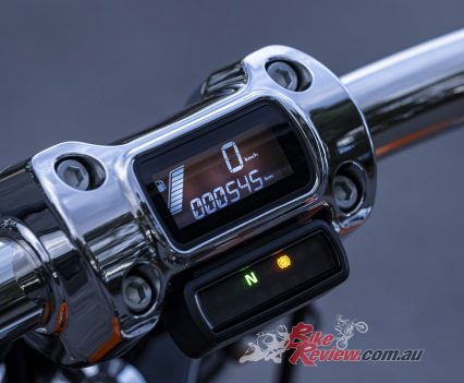 Plenty of chrome, LCD dash.