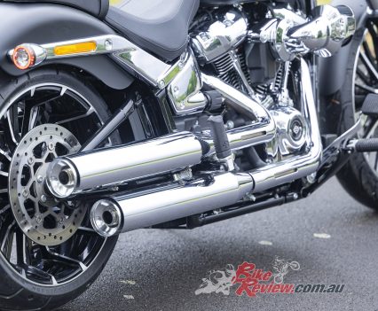 More chrome for 2023, including the rear fender mounts, indicators, exhaust shields and intake.