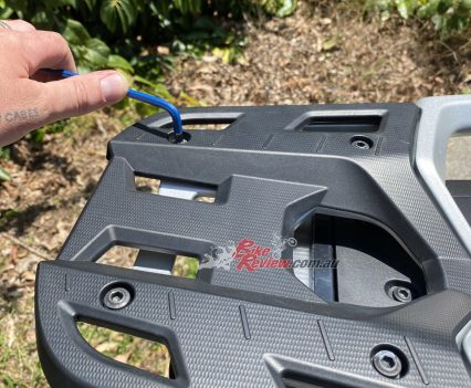 Nick says all that is needed to fit the luggage is 15-minutes and an Allen key.