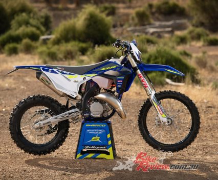 The stunning looking, absolute fun, Sherco 125 SE two-stroke.